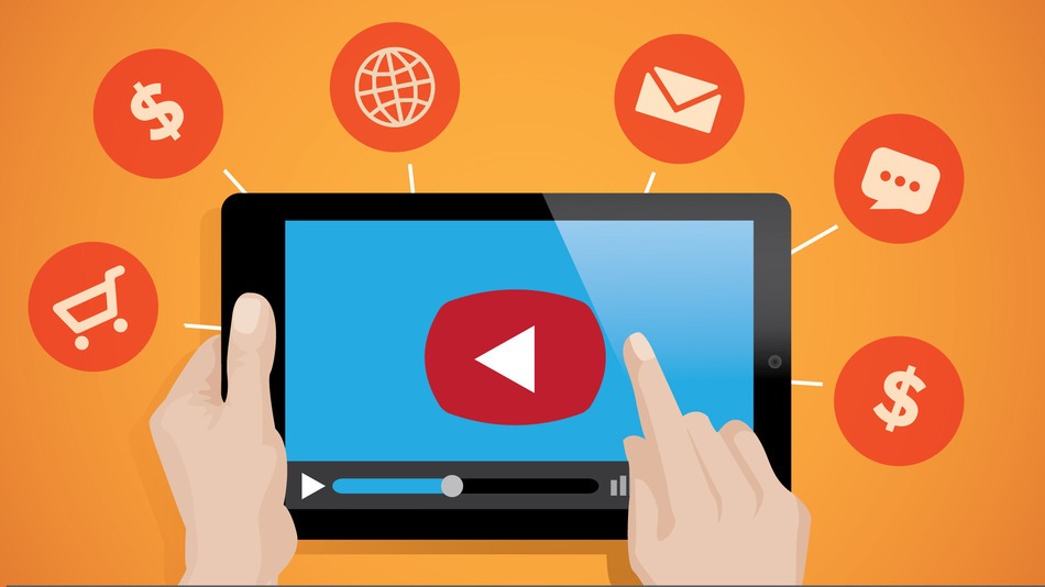 Illustration of two hand showing the benefits of video marketing in the digital marketing world.