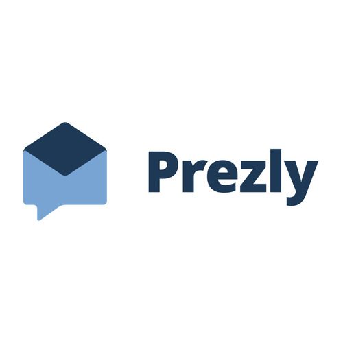 Prezly logo, software for public relations or pr agencies and companies.
