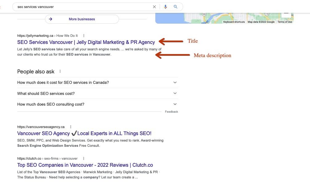 SEO services Vancouver - Keyword research tip example