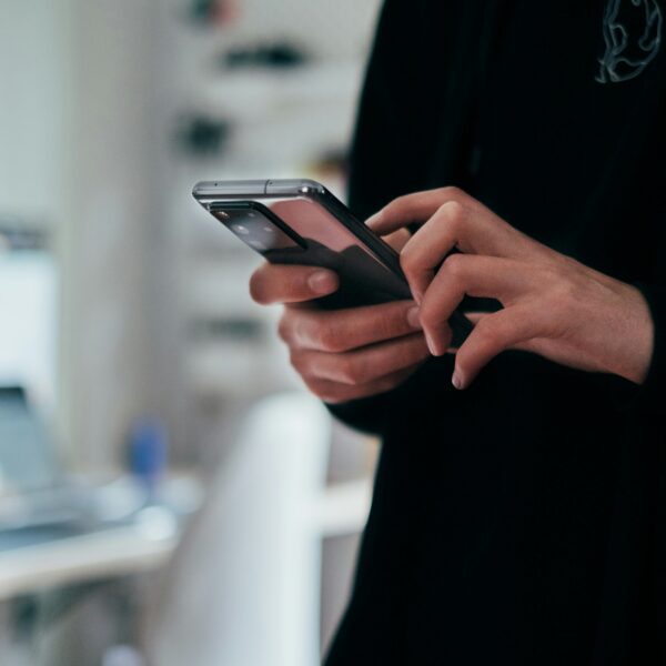 A person using his phone